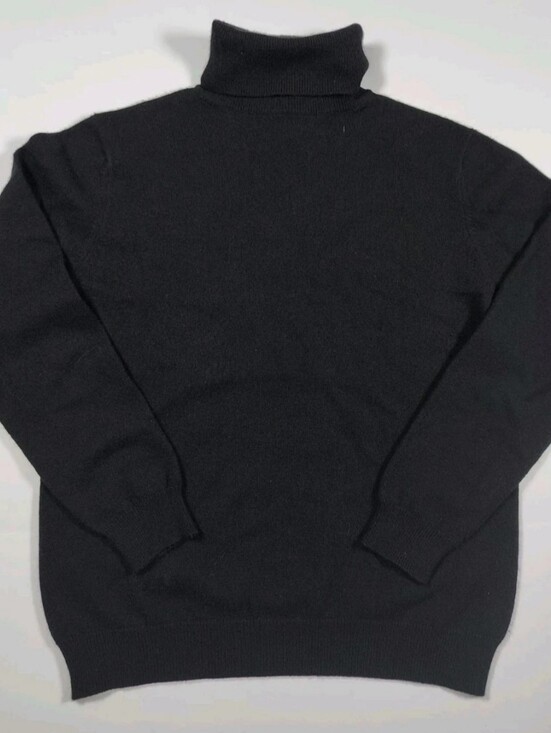 Celeste Sweaters - Celeste Womens Black 100% Cashmere Turtle Neck Size M